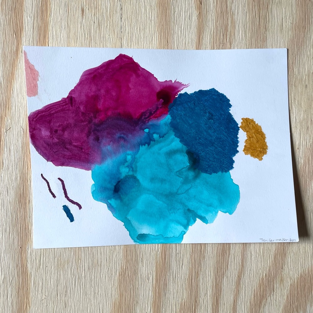 Mixed media abstract art